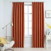 vidaXL Cortinas blackout com ganchos 2 pcs 140x225 cm ferrugem
