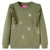 vidaXL Sweatshirt para crian&ccedil;a cor caqui 116