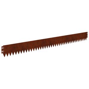 vidaXL Bordadura de relvado com dobra superior 10 unid. 103x10cm A&ccedil;o