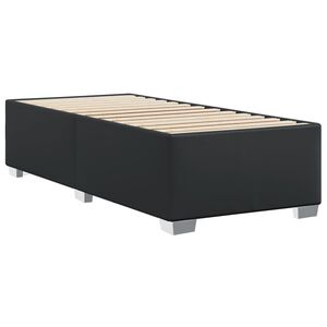 vidaXL Estrutura de cama 90x190 cm couro artificial preto