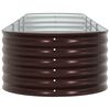 vidaXL Canteiro de jardim elevado Castanho 400 x 80 x 44 cm Aço