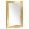 vidaXL Espelho de banheiro Montado na parede Ouro 50 x 2,5 x 70 cm