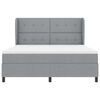 vidaXL Cama Box com colch&atilde;o Cinzento-claro 180 x 200 cm tecido