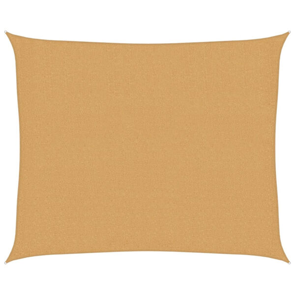vidaXL Para-sol estilo vela retangular 160g/m&sup2; 2,5x3m PEAD areia