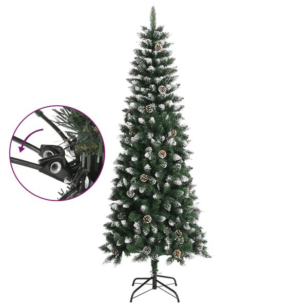 vidaXL &Aacute;rvore de Natal artificial com suporte 240 cm PVC verde