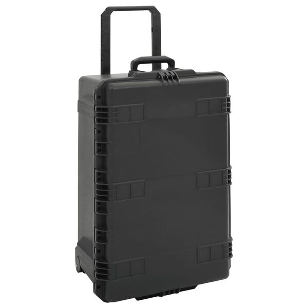 vidaXL Mala de viagem port&aacute;til 79,5x52x39 cm PP preto