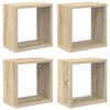 vidaXL Prateleiras de parede em forma de cubo 4 pcs 26x15x26 cm sonoma