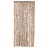 vidaXL Cortina anti-insetos 90x200 cm chenille bege e castanho-escuro