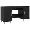 vidaXL Mesa Carvalho preto Derivados de madeira 140 x 50 x 75 cm