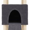 vidaXL Árvore p/ gatos c/ postes arranhadores sisal 153cm cinza-escuro