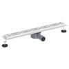 vidaXL Ralo de Chuveiro com Design Linear e Sif&atilde;o 360&deg; Prateado 70 cm