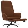 vidaXL Cadeira de descanso com apoio p&eacute;s tecido de microfibra castanho
