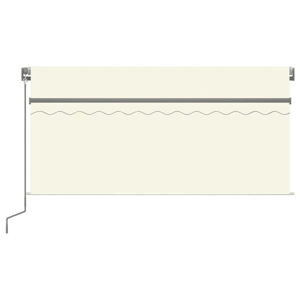 vidaXL Toldo retr&aacute;til manual com estore 3,5x2,5 m cor creme