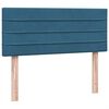 vidaXL Cama com molas/colch&atilde;o 120x210 cm veludo azul-escuro