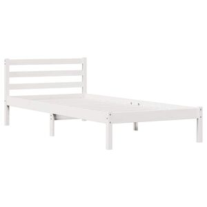 vidaXL Estrutura da Cama com cabeceira Branco 215,5 x 85,5 x 69,5 cm
