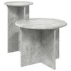 vidaXL Conjunto de mesas de apoio 2 pcs Cinzento Cimento
