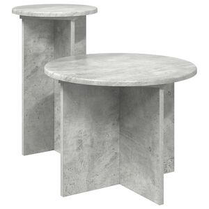 vidaXL Conjunto de mesas de apoio 2 pcs Cinzento Cimento