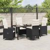 vidaXL Conjunto de Jantar para Jardim 5 pcs Preto Rattan Sint&eacute;tico