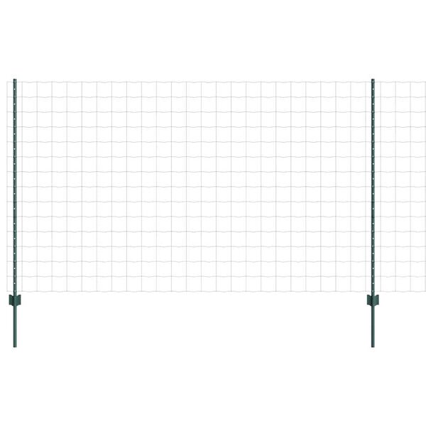 vidaXL Cerca com Poste Verde 1,4 x 10 m A&ccedil;o e PVC