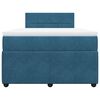 vidaXL Cama boxspring com colch&atilde;o 120x200 cm veludo azul