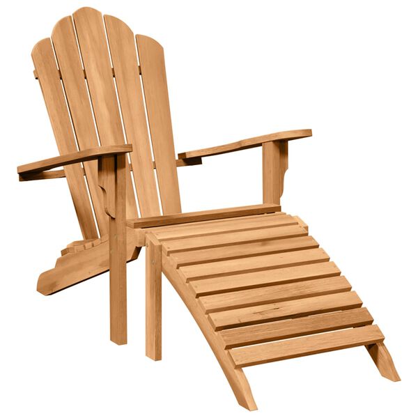 vidaXL Cadeira Adirondack 2 pcs Castanho 137 x 77 x 95 cm