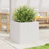 vidaXL Vaso/floreira de jardim 50x50x45,5 cm pinho maci&ccedil;o branco