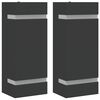 vidaXL Candeeiros de parede p/ exterior 2 pcs a&ccedil;o inoxid&aacute;vel preto