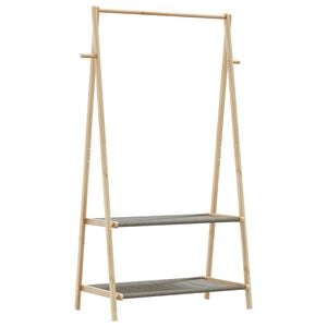 vidaXL Roupeiro com prateleiras 96x45,5x150,5 cm bambu