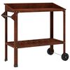 vidaXL Mesa de Transplante com Rodas Ferro Enferrujado 96 x 50 x 89 cm