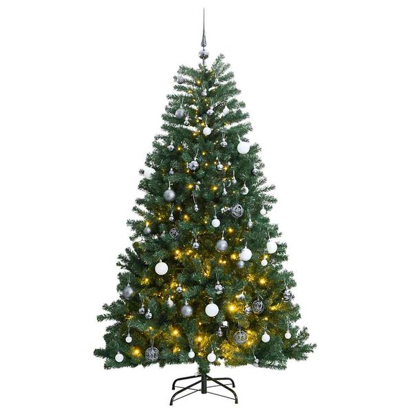 vidaXL &Aacute;rvore Natal artificial articulada c/ 300 luzes LED+bolas 240cm