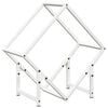 vidaXL Suporte para lenha 50x25x50 cm a&ccedil;o laminado a frio branco