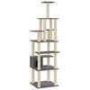 vidaXL &Aacute;rvore p/ gatos c/ postes arranhadores sisal 183cm cinza-escuro