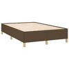 vidaXL Cama boxspring com colch&atilde;o 120x190 cm tecido castanho-escuro