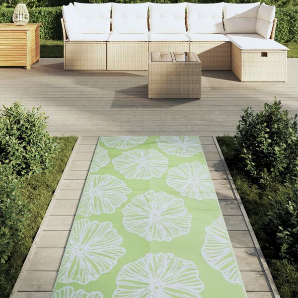 vidaXL Tapete de exterior 80x250 cm ARAKIL PP verde