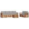 vidaXL Conjunto de Sof&aacute;s para Exterior 7 unid. Cinza Natural e Claro
