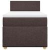 vidaXL Cama com molas/colch&atilde;o 80x200 cm tecido castanho-escuro