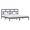 vidaXL Estrutura de cama 200x200 cm pinho maciço cinzento