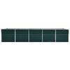 vidaXL Canteiro elevado de jardim 400x80x77cm a&ccedil;o galvanizado verde