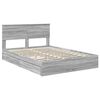 vidaXL Cama com Armazenamento com cabeceira Cinza Sonoma 150 x 200 cm