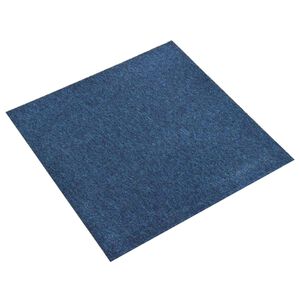 vidaXL Tapete 20 pcs Azul Escuro 50 x 50 cm 100% Polipropileno