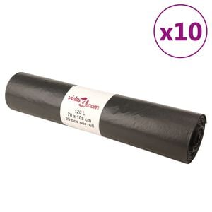 vidaXL Sacos do lixo 250 pcs 120 L preto