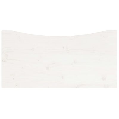vidaXL Tampo de secretária 80x40x2,5 cm pinho maciço branco