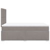 vidaXL Cama boxspring c/ colch&atilde;o 120x190cm tecido castanho-acinzentado