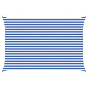vidaXL Vela de Sombra 4 x 6 m HDPE Retangular Azul e Branco