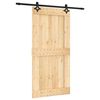 vidaXL Porta Deslizante Natural e Preto 100 x 210 cm