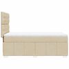 vidaXL Cama com molas/colch&atilde;o 90x190 cm tecido cor creme