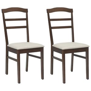 vidaXL Cadeira de jantar 2 pcs Marrom claro e claro