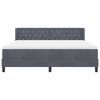 vidaXL Cama Box com colch&atilde;o Cinza Escuro 200 x 180 cm Veludo