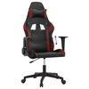 vidaXL Cadeira gaming couro artificial preto e vermelho tinto