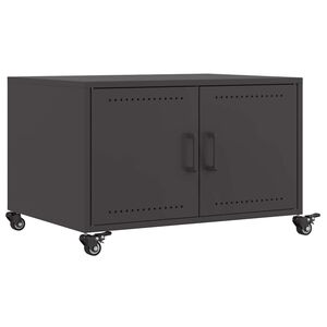 vidaXL Mesa de centro 68x50x43,5 cm a&ccedil;o preto